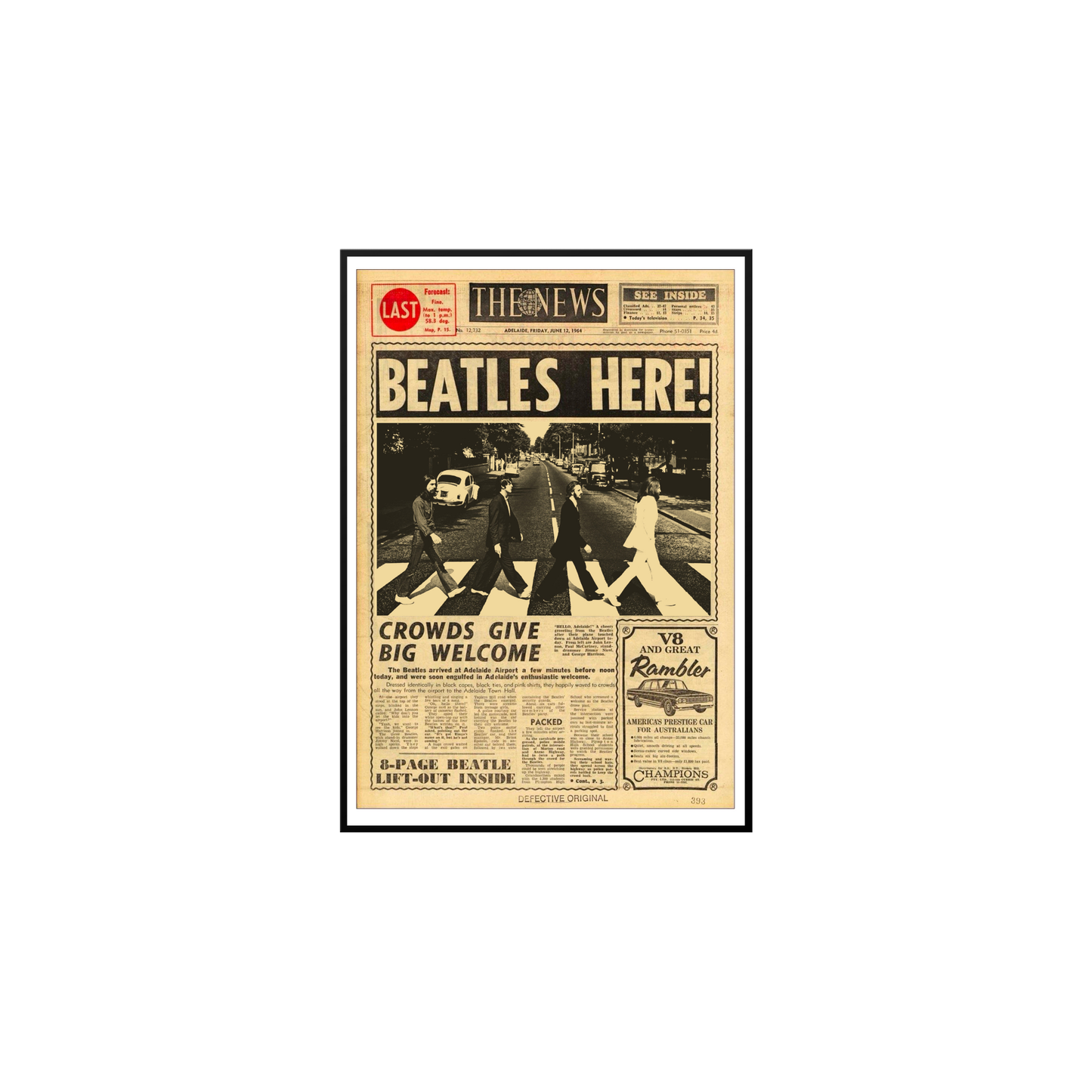 Beatles- poster tablo