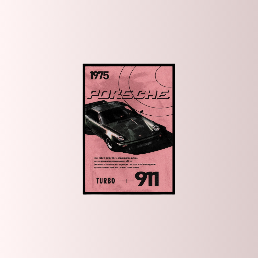 Porsche 911 75' Poster Tablo