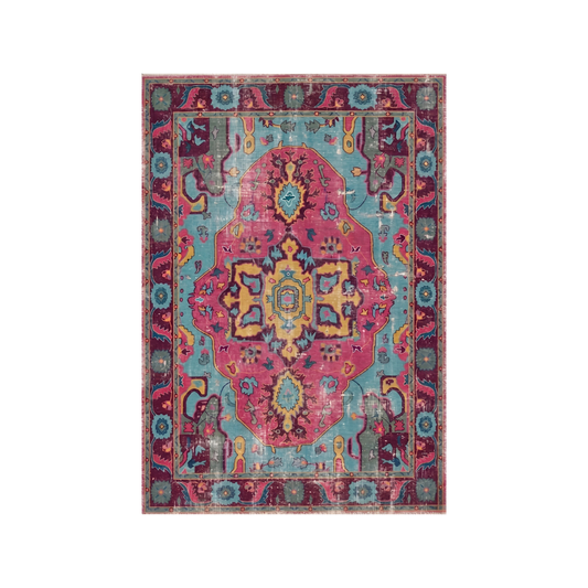 Vintage- etnik desenli modern halı