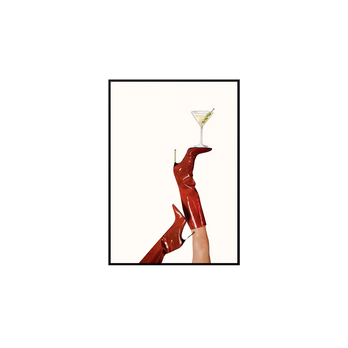 Cocktail in Red Boots- poster tablo