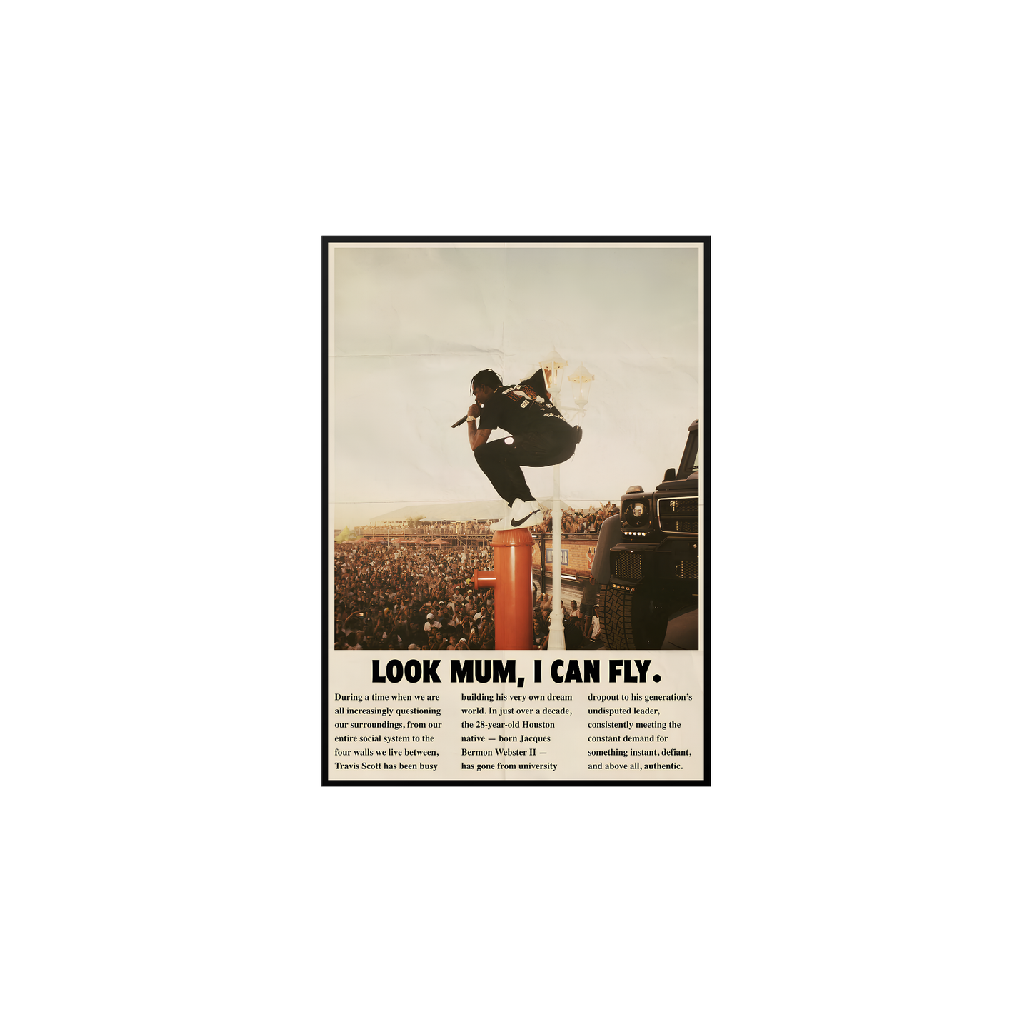 Look Mum Travis- poster tablo