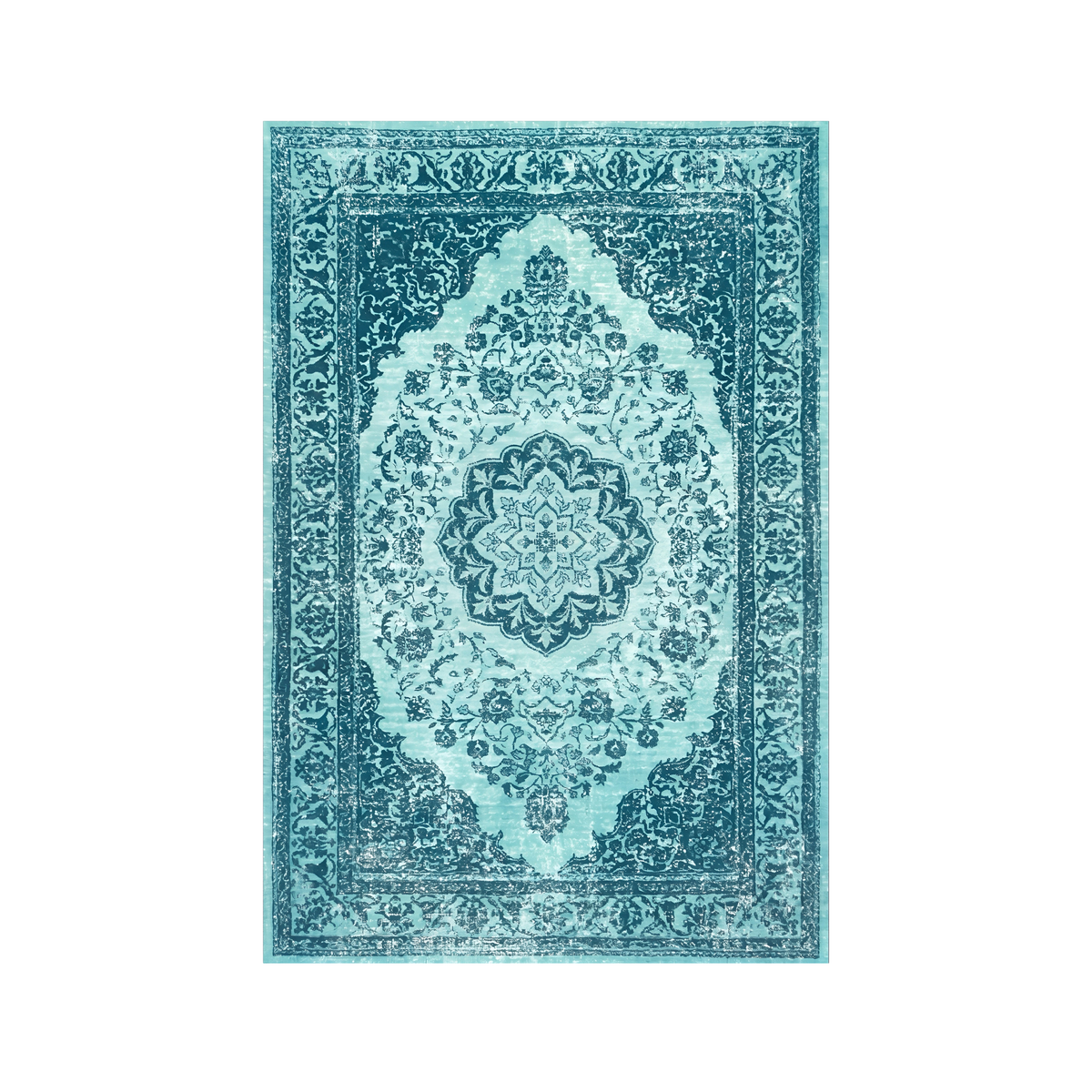 Cyan Antique- eskitme klasik halı