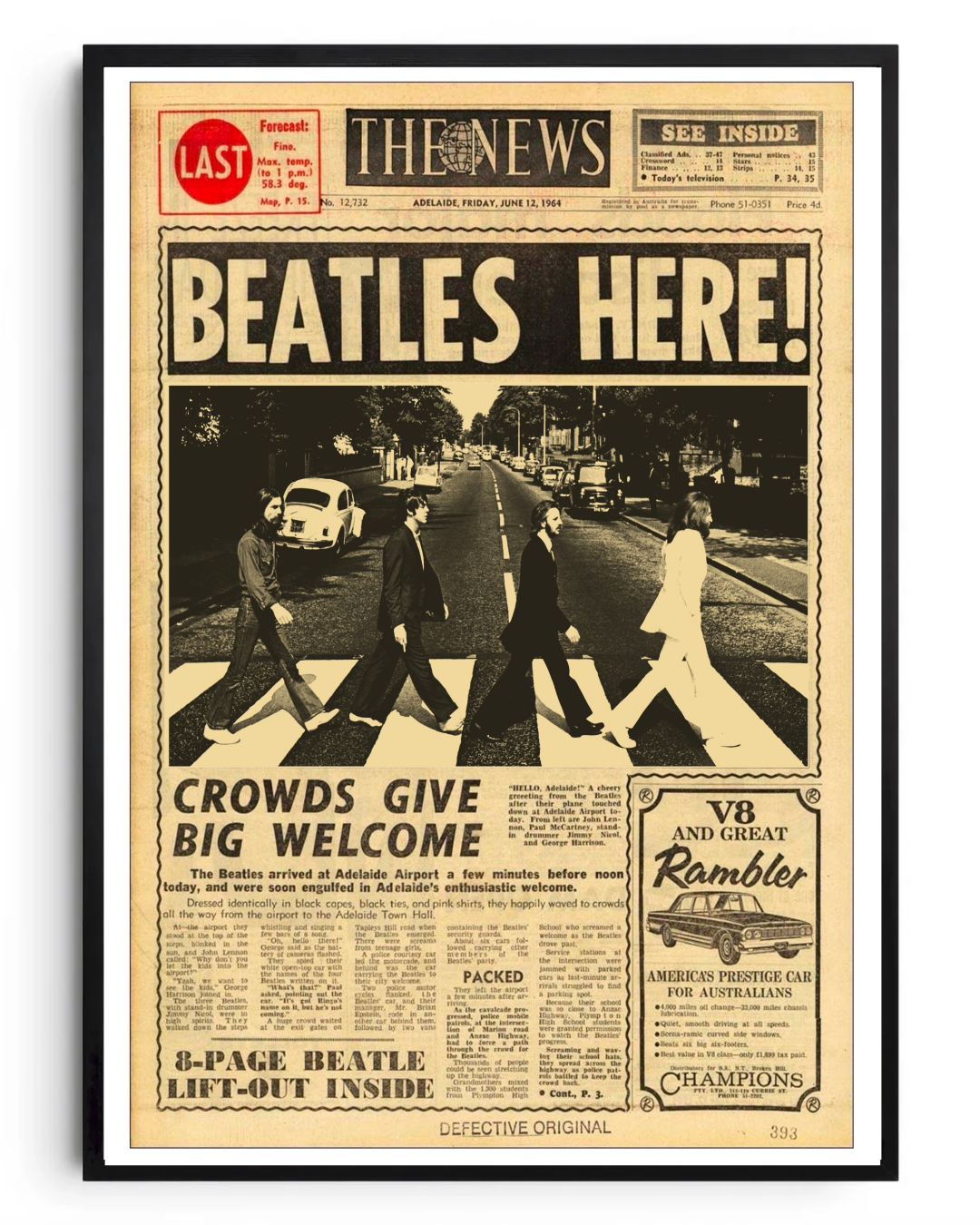 Beatles- poster tablo