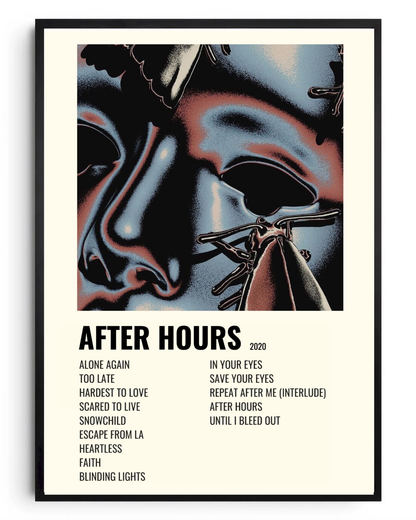 After Hours- poster tablo