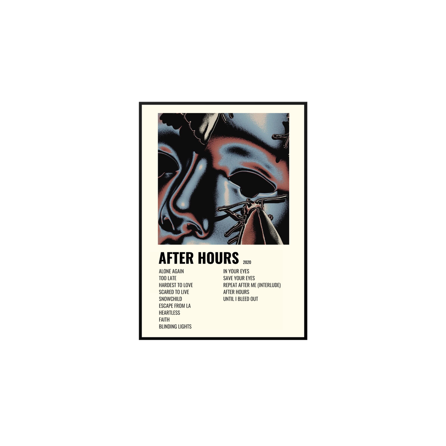 After Hours- poster tablo