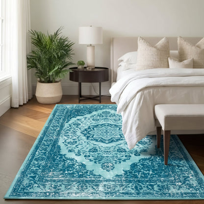 Cyan Antique- eskitme klasik halı
