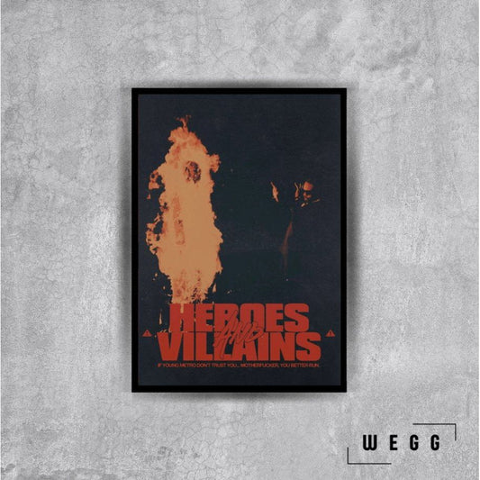 Heroes and Villains Poster Tablo