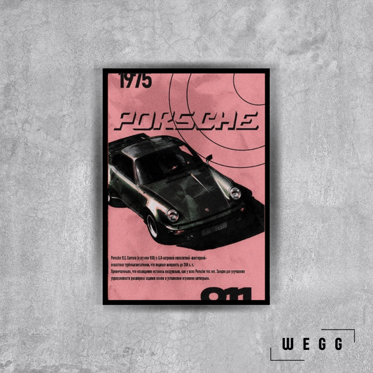 Porsche 911 75’ Poster Tablo - Poster tablo